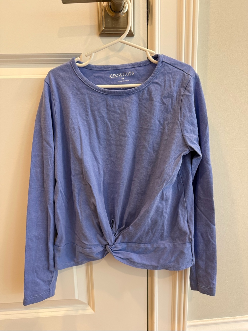Crewcuts Lavender-Blue Twist-Front Long-Sleeve Tee